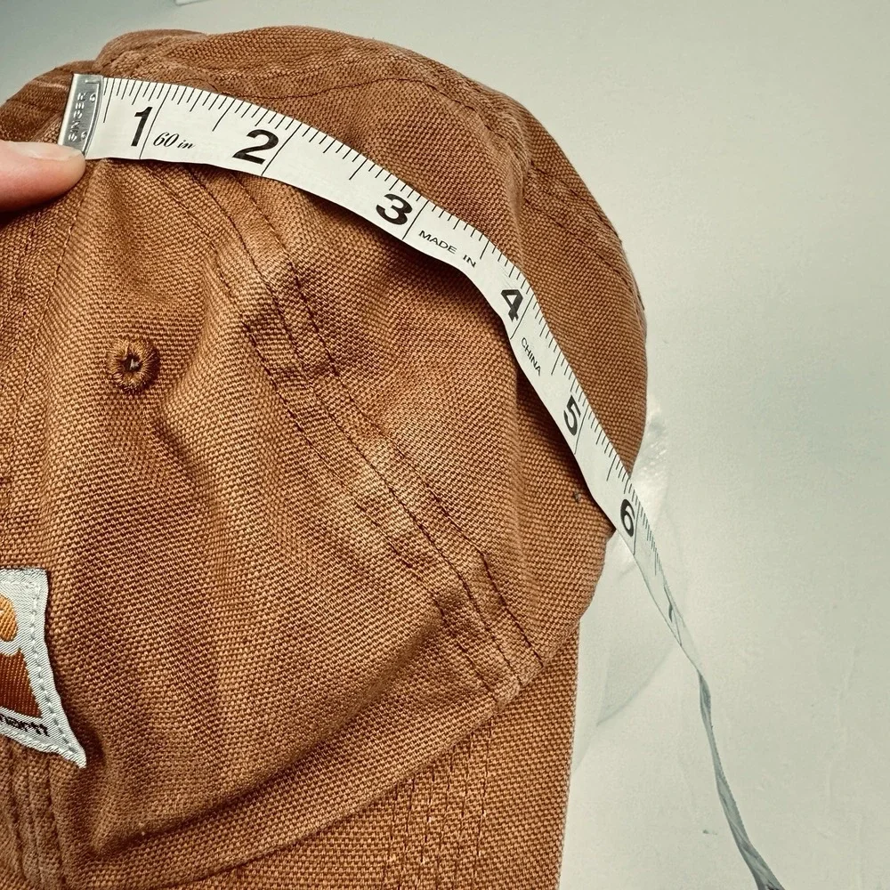 Carhartt Hat Youth Kids Adjustable Brown Canvas Logo Patch Cap Cotton